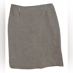 Isabella DeMarco Houndstooth Pencil Skirt Black White, size 8